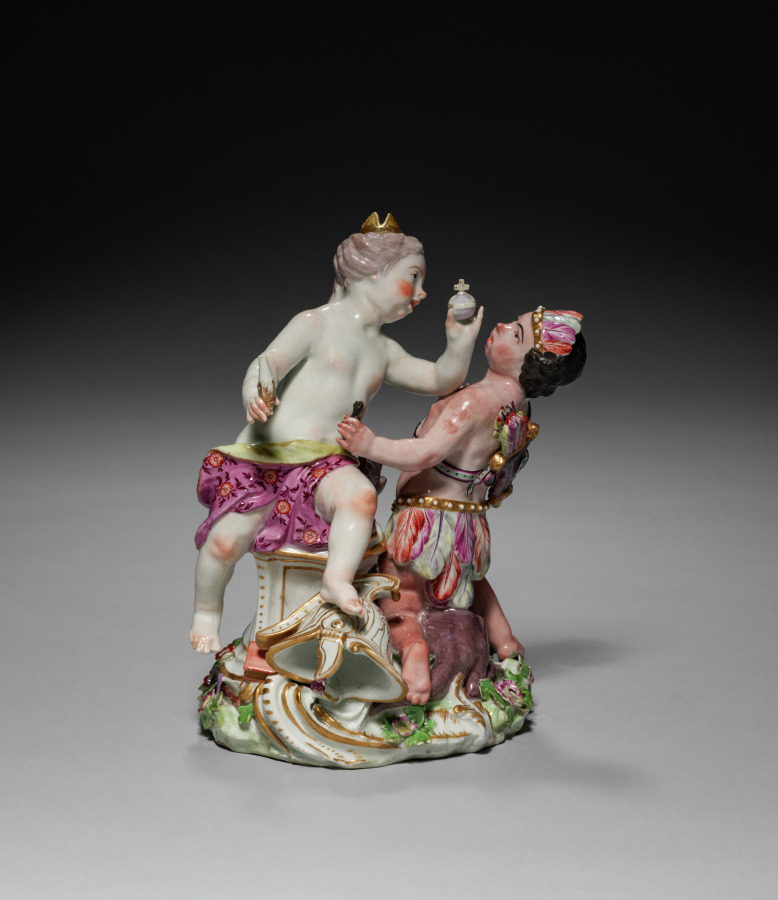 Figure of Europe and America from the Four Continents