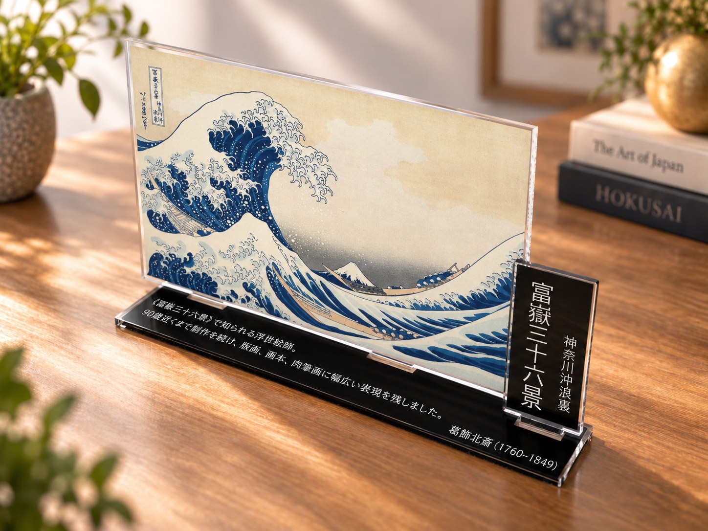 冨嶽三十六景 神奈川沖浪裏 — 卓上アクリル画廊(angle)