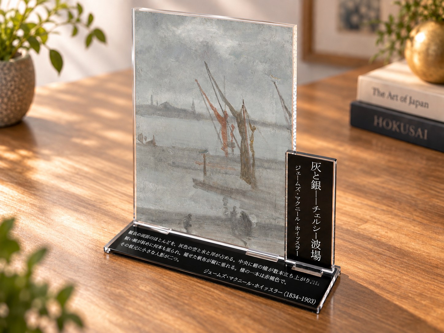 灰と銀——チェルシー波止場 — 卓上アクリル画廊(angle)