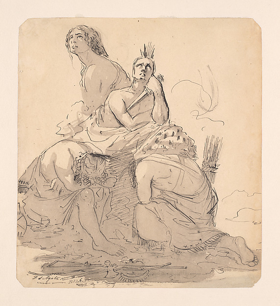 Indians Lamenting the Approach of the White Man (from McGuire Scrapbook)