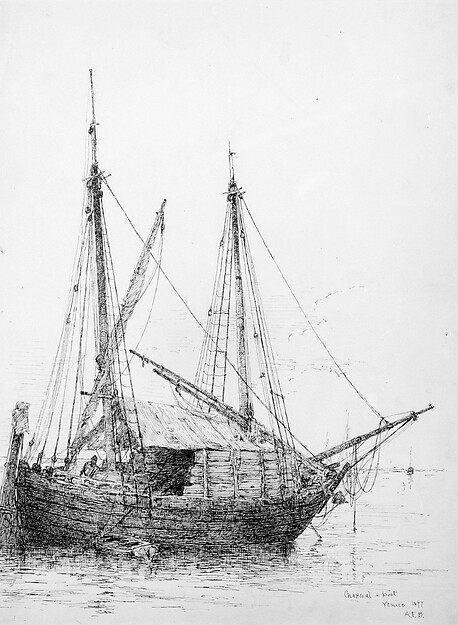 Charcoal Boat, Venice
