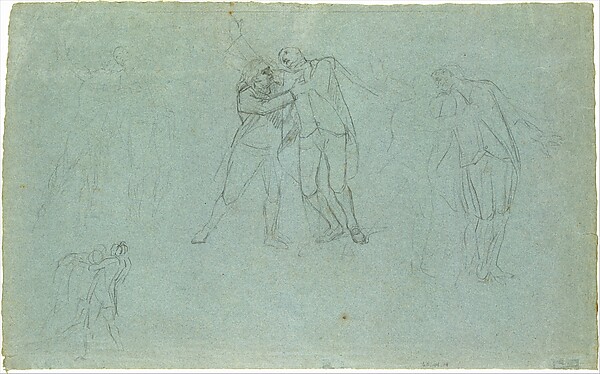Study for "The Death of Major Peirson": Group of Dying French Officers
