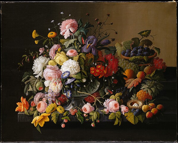 Still Life: Flowers and Fruit