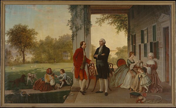 Washington and Lafayette at Mount Vernon, 1784 (The Home of Washington after the War)