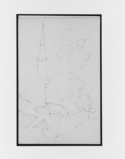Sketch of Steeple and Trees (from Sketchbook)