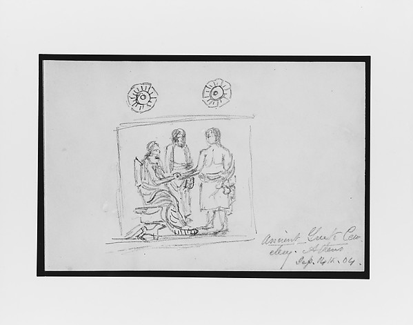 Sketch of Grave Stele (from Sketchbook)