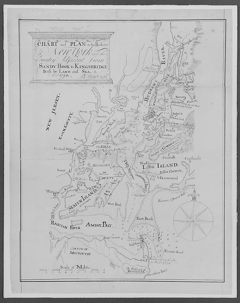 Chart and Plan of the Harbour of New York