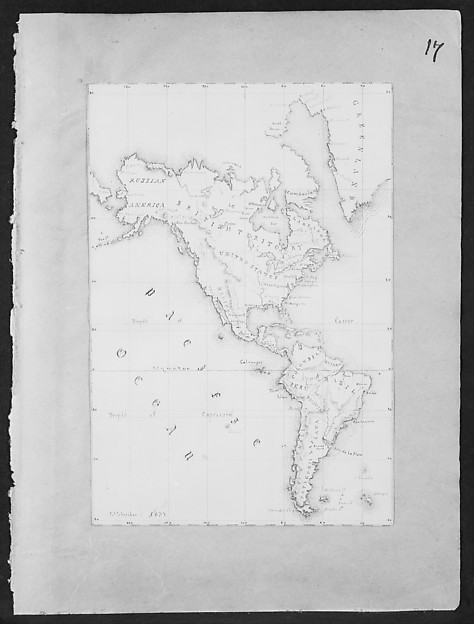 Map of the Western Hemisphere (from Sketchbook)