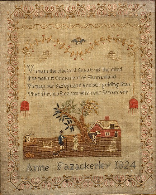 Embroidered sampler