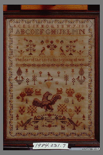 Embroidered sampler