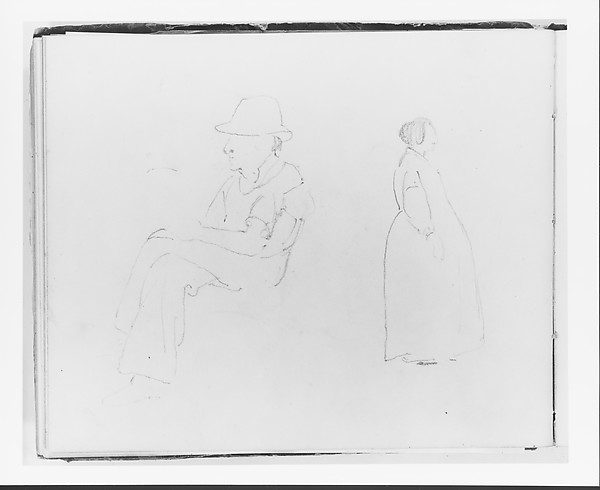 Seated Man; Standing Woman (from Sketchbook)