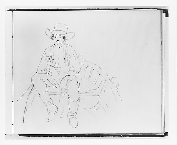 Man Seated in a Rowboat (from Sketchbook)