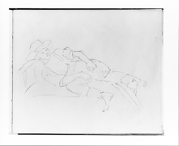 Man Sleeping in a Rowboat (from Sketchbook)