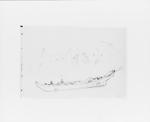 Boat and Encampment (from Sketchbook X)