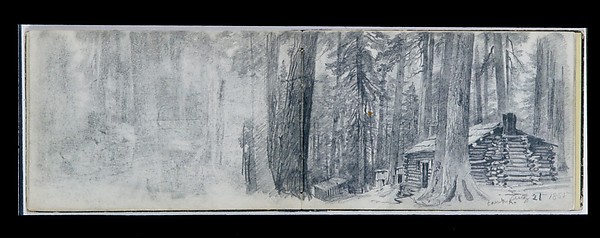 Camp A: Log Cabin in Woods (from Sketchbook)