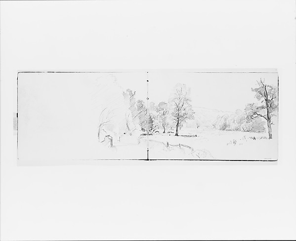 Landscape with Trees, Mountains, and Country Lane (from Sketchbook VII)