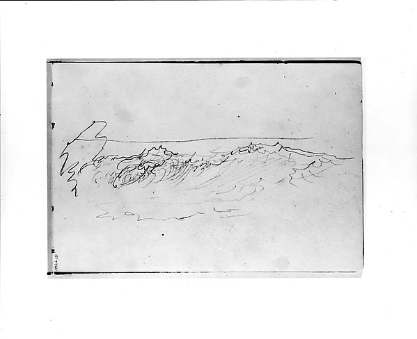 Sketch of Breaking Waves (from Sketchbook VII)
