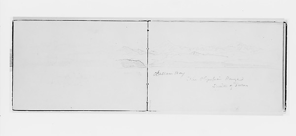 Mountains by Clallam Bay (from Sketchbook X)