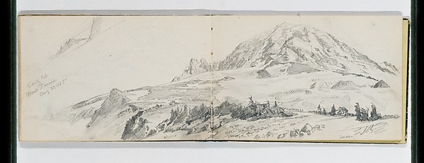 Sibertz Cap, Mount Tacoma Aug 23 1885 (from Sketchbook X)