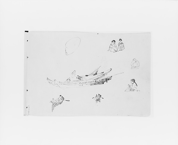 Sketch of  Figures and Boats (from Sketchbook X)