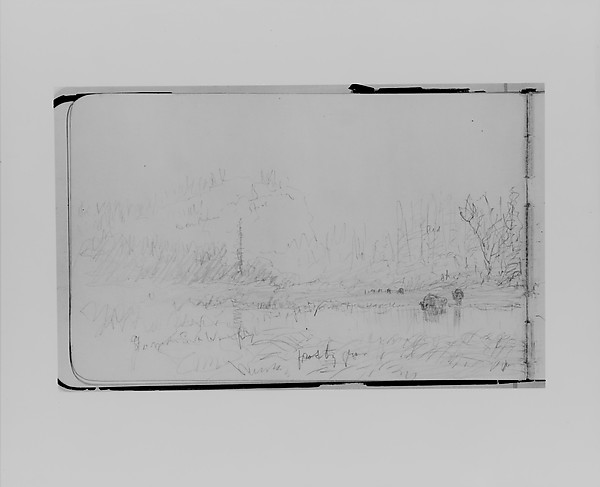 Pond and Wild Terrain, Autumn (from Sketchbook)