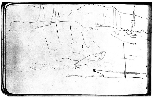 Sketch of Boats on a Shore (from Sketchbook)