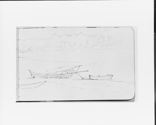 Sketch of Boats on a Shore (from Sketchbook)