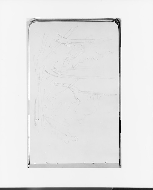 Landscape with Trees and Figure in a Canoe (from Sketchbook)