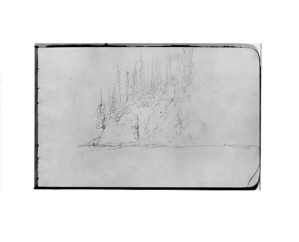 Sketch of a Cliffside with Trees (from Sketchbook)