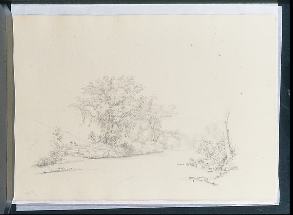 River View [Delaware?] Bordered by Trees (from Sketchbook)