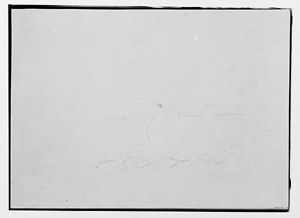 Outline of a Lake or River View (from Sketchbook)