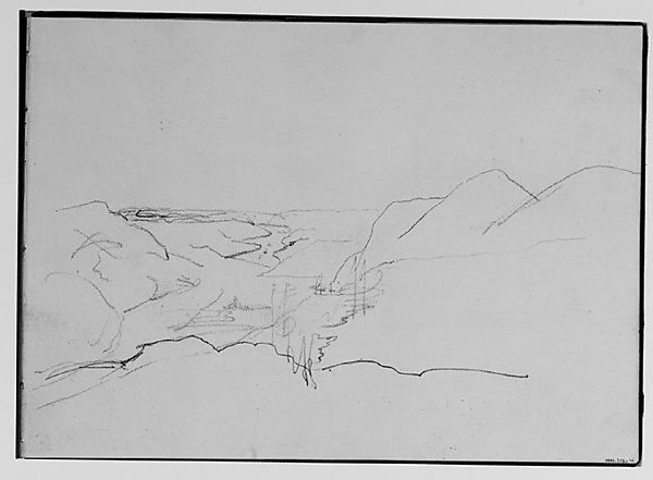 Outline of a Mountain and River View (from Sketchbook)