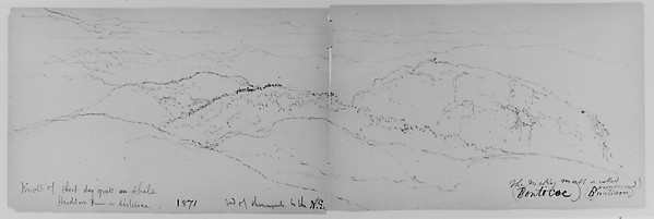 Shawangunk Mt., Catskills, 1871 (from Sketchbook)