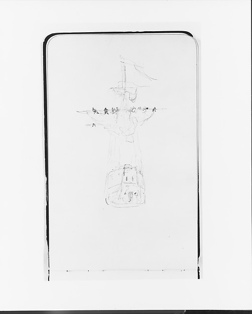 Sketch of a Ship Seen from the Stern (from Sketchbook)