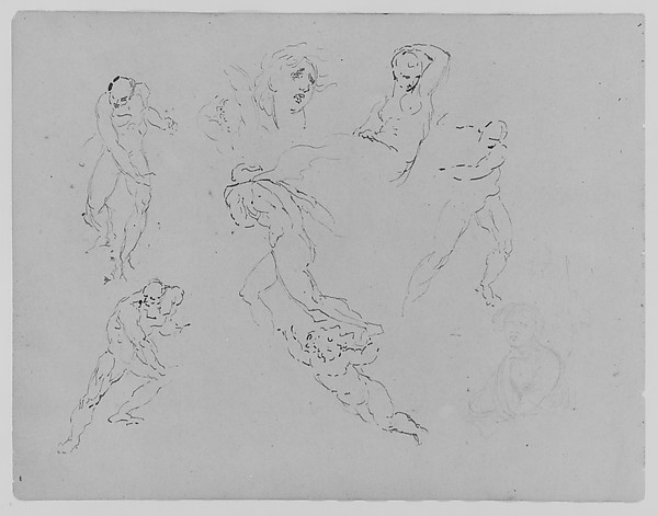 Seven Figure Studies; Portrait of a Woman (from Sketchbook)