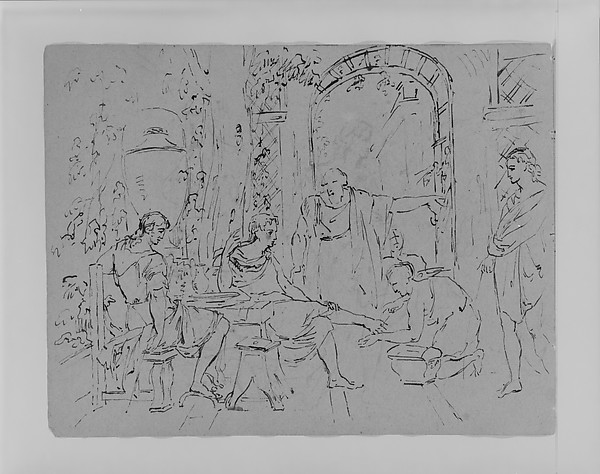 Compositional Study With Man Getting His Feet Washed (from Sketchbook)