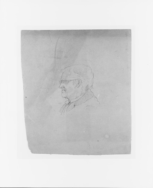 Profile Sketch of a Blindfolded Man (from Sketchbook)
