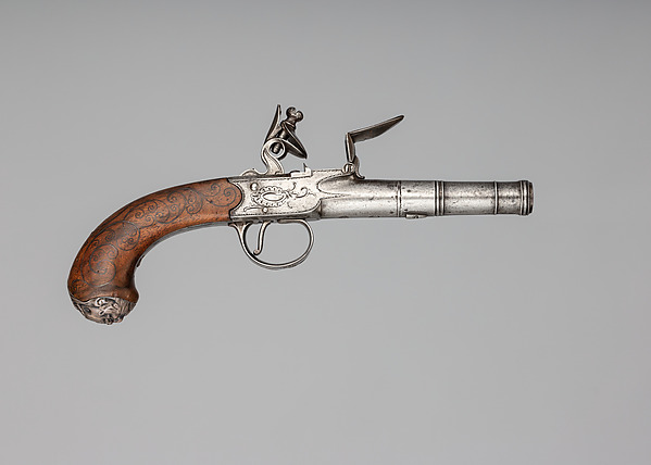 Flintlock Box-Lock Turn-Off Pistol