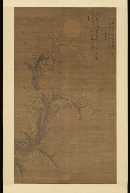 Flowering Plum in Moonlight and Snow