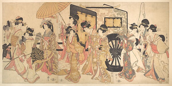 Courtesans Imitating a Court Procession