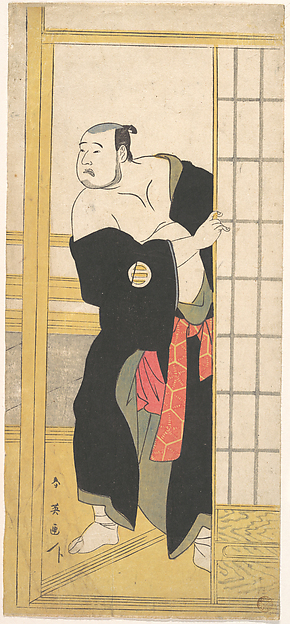 Asao Tamesaburo as a Stout Man with a Green Kimono