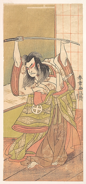 The Third Otani Hiroji as a Daimyo Standing on the Engawa