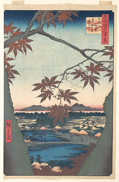 Maples at Mama, from the series One Hundred Famous Views of Edo