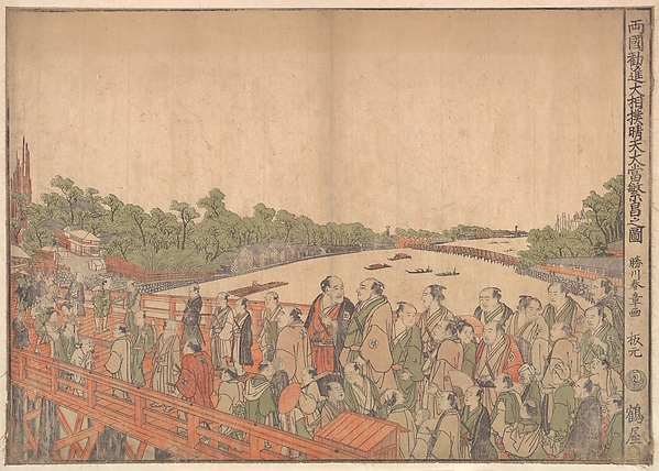 Ryogoku Kanjin Ōsumō sei-ten oatari hanjo no zu