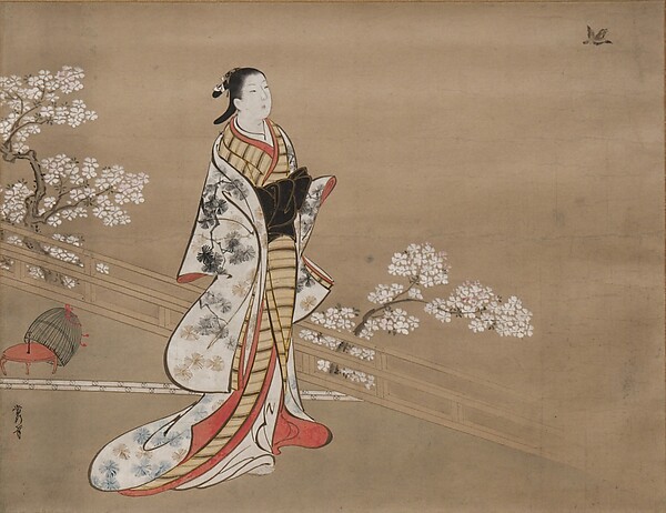Parody of Murasaki, from "Lavender" (Wakamurasaki), chapter 5 of the Tale of Genji