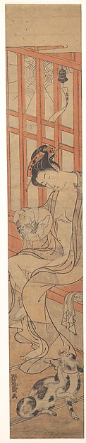 Woman Fanning Herself After a Bath