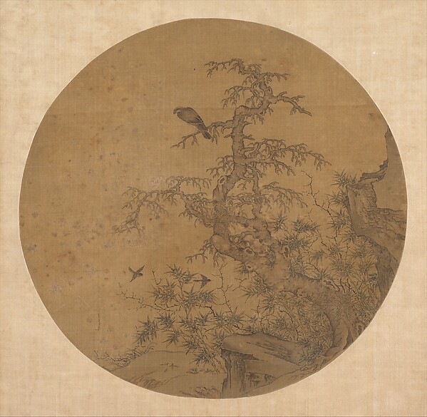 Old Tree, Bamboo, and Birds