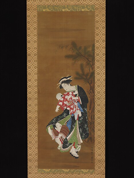 Mother and Children at the New Year