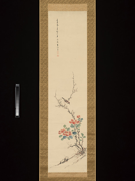 Sparrow, Camellia and Plum