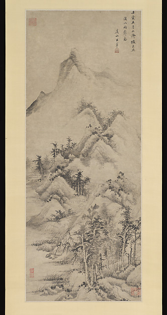 雨上がりの渓山